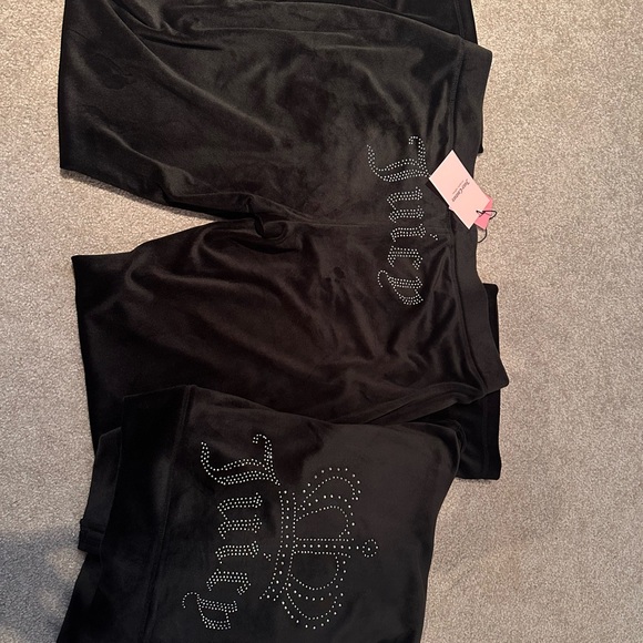 Juicy Couture Pants - Juicy Couture Black Velour Jacket